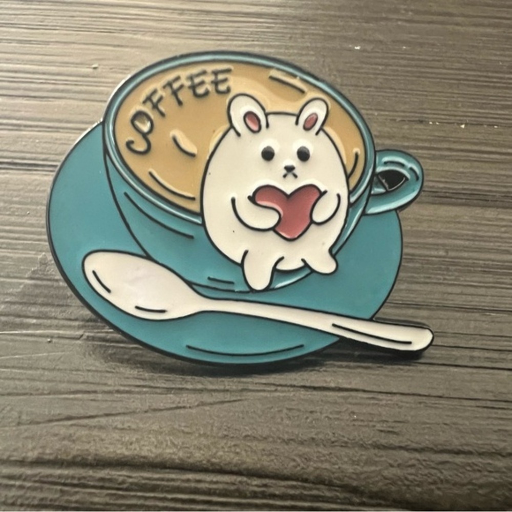 Cute Coffee Cup Enamel Pin